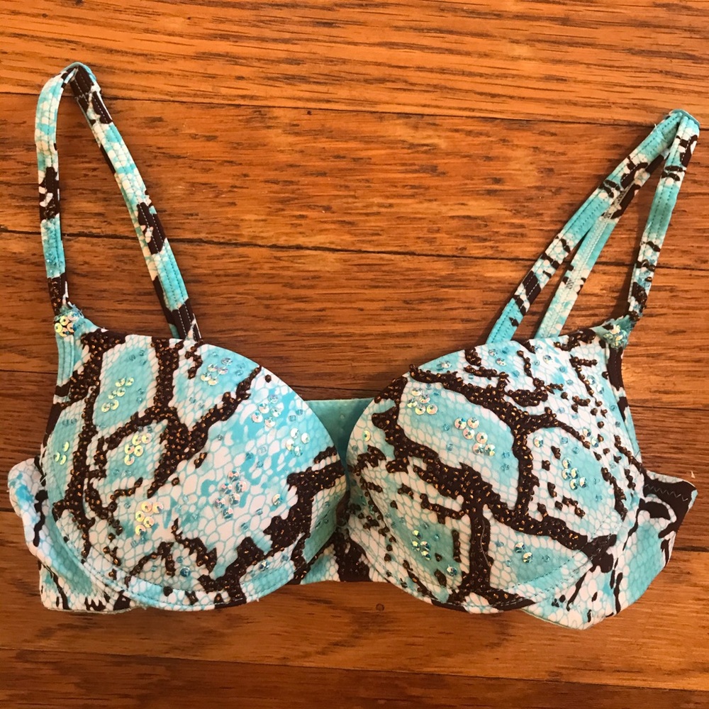Marciano Snakeskin Sequin Bra